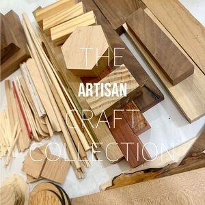 Curated Artisan Wood Craft Supply Bundle — Premium Mixed Wood Collection
